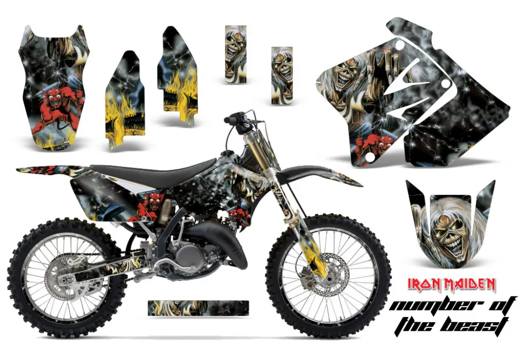 Iron Maiden - Number of the beast mit Nummernfeldern für Suzuki RM 125 2001-2009
