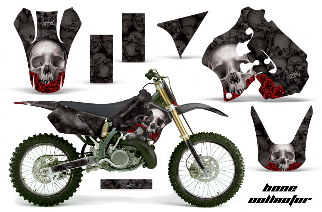 Bone Collector Schwarz mit Nummernfeldern für Suzuki RM 250 1996-1998