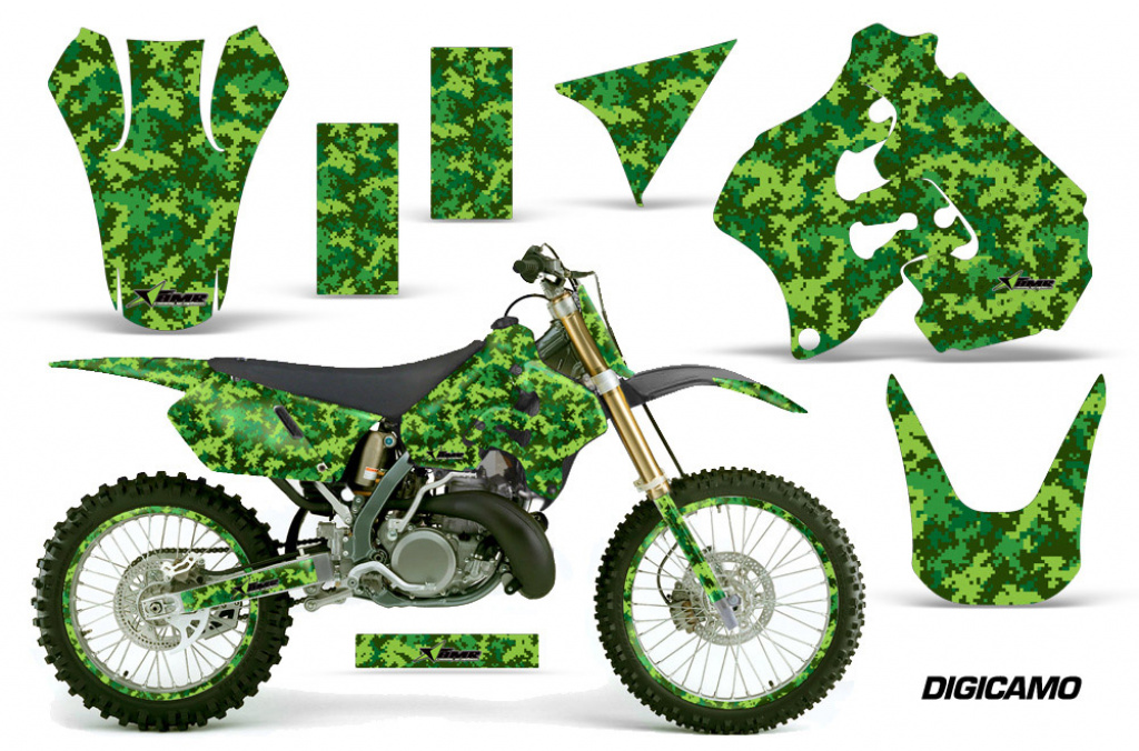 Digicamo Grün mit Nummernfeldern für Suzuki RM 250 1996-1998