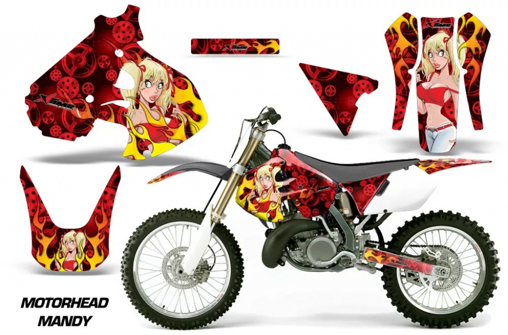 Motorhead Mandy Rot ohne Nummernfeldern für Suzuki RM 250 1999-2000