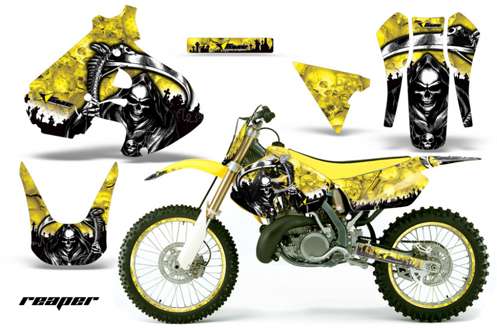 Reaper Gelb mit Nummernfeldern für Suzuki RM 250 1999-2000