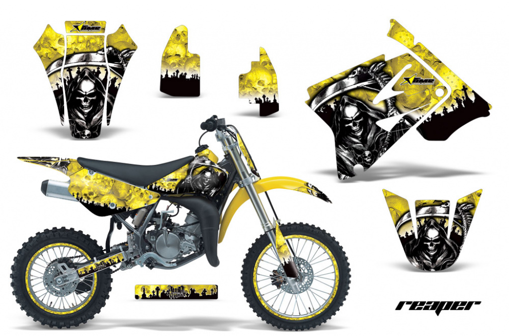 Reaper Gelb mit Nummernfeldern für Suzuki RM 85 2001-2023