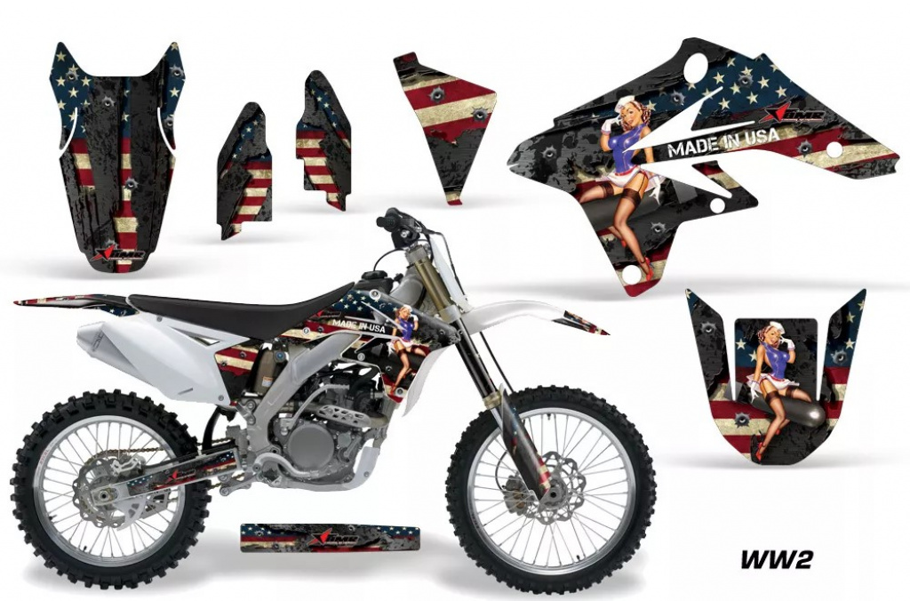 World War 2 ohne Nummernfeldern für Suzuki RMZ 250 2007-2009