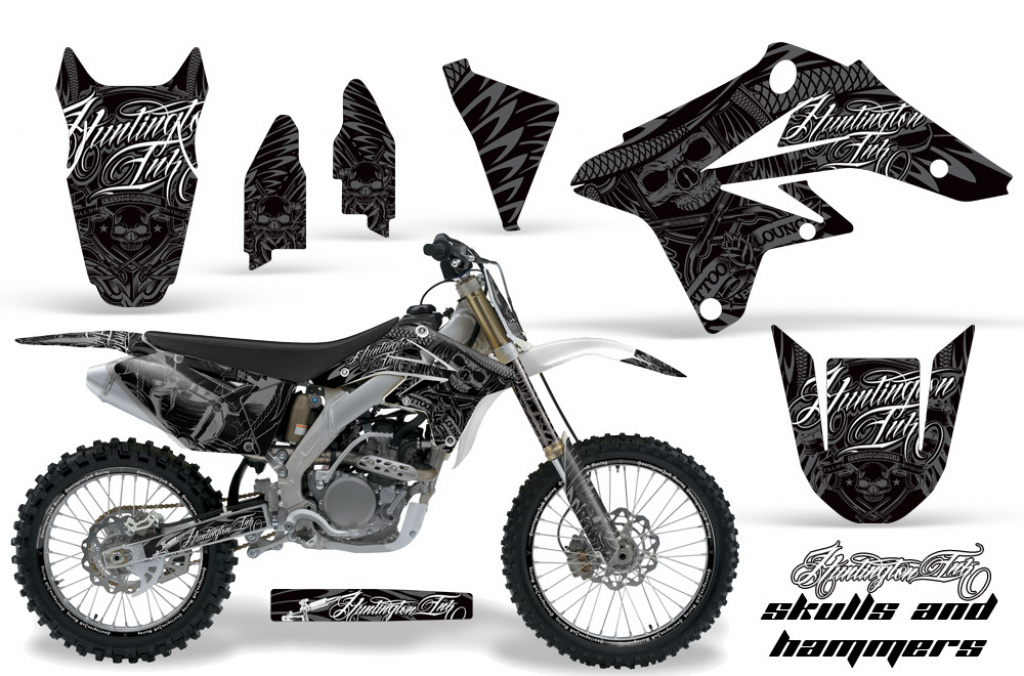 Skulls N Hammers Silber mit Nummernfeldern für Suzuki RMZ 250 2007-2009