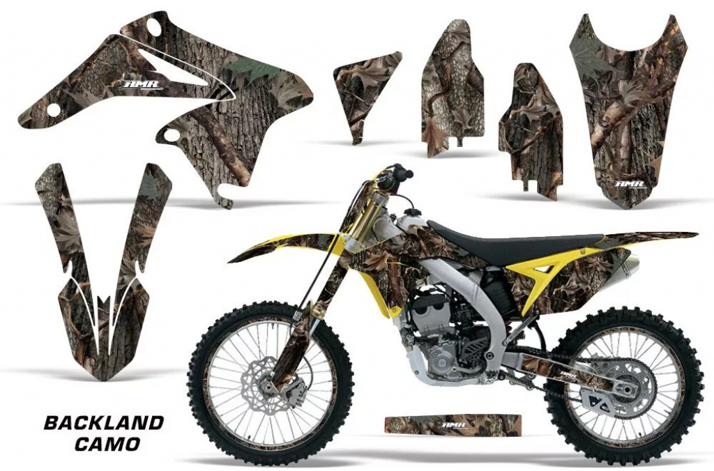 Backland Camo mit Nummernfeldern für Suzuki RMZ 250 2010-2018