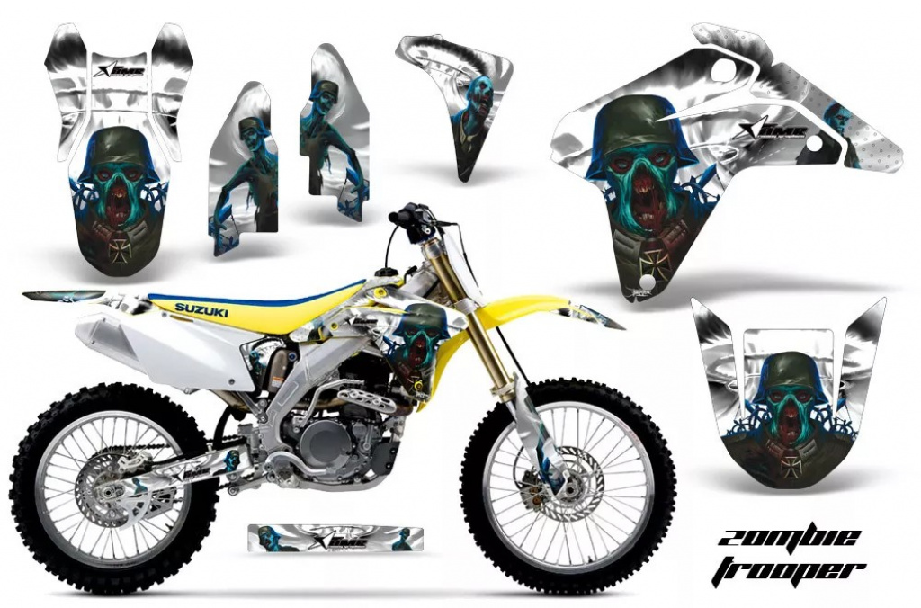 Zombie Trooper Weiß ohne Nummernfeldern für Suzuki RMZ 450 2005-2006