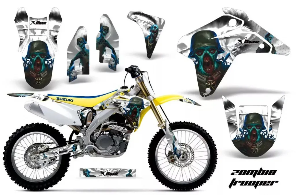 Zombie Trooper Weiß ohne Nummernfeldern für Suzuki RMZ 450 2005-2006