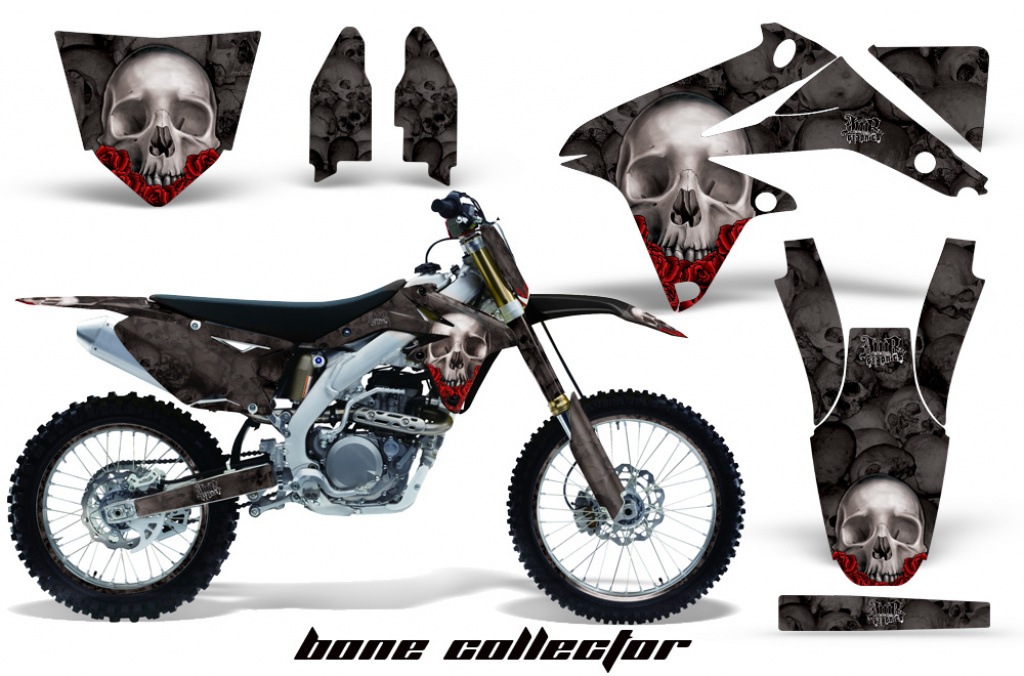 Bone Collector Schwarz mit ummernfeldern für Suzuki RMZ 450 2008-2017