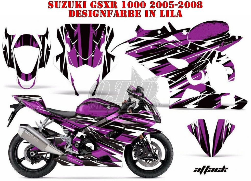 Attack Puple for Suzuki GSX R 1000 2005-2006