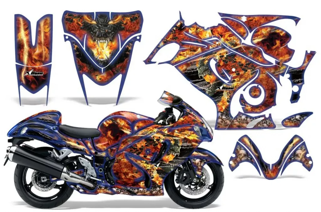 Firestorm Blau Suzuki GSX R 1300 Hayabusa 2008-2018