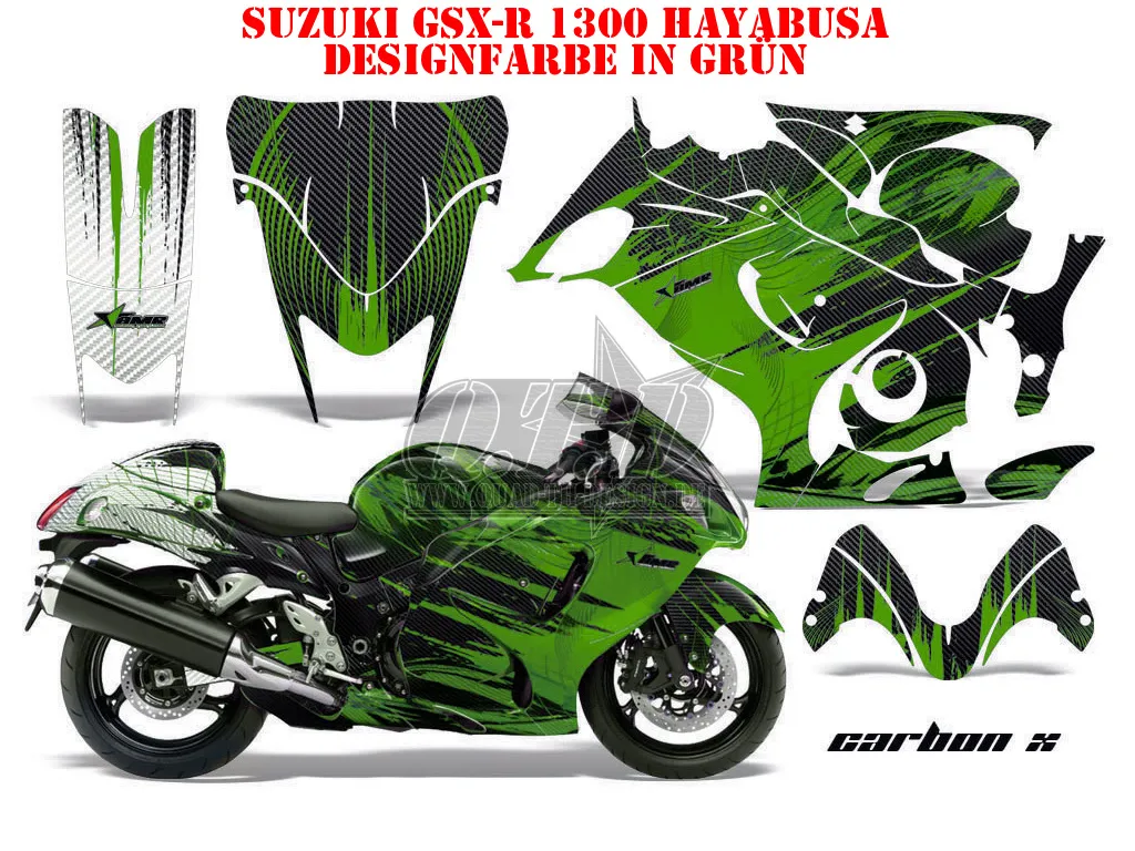 Carbon-X Grün für Suzuki GSX R 1300 Hayabusa 2008-2018