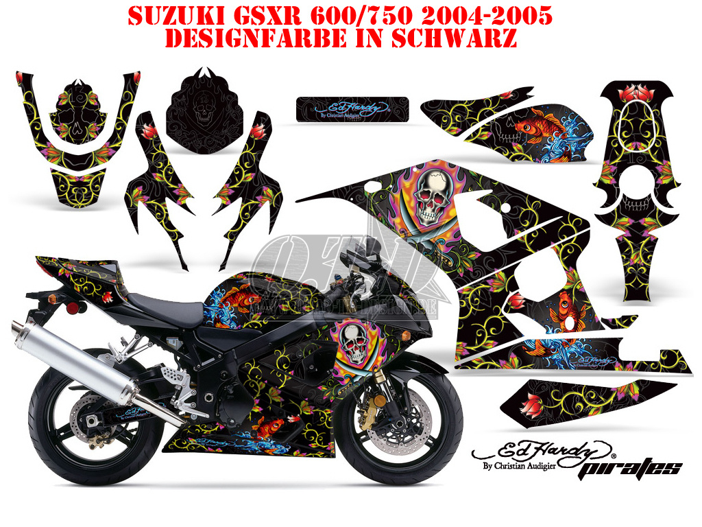 Ed-Hardy - Pirates Black for Suzuki GSXR 600/750 2004-2005