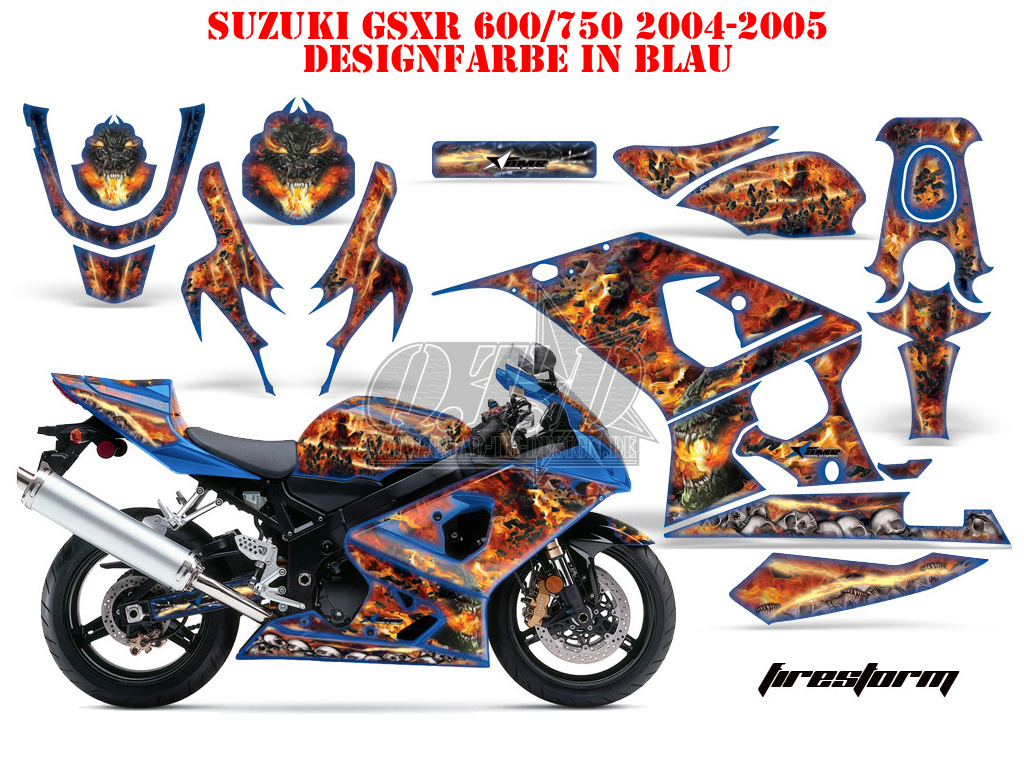 Firestorm Blue for Suzuki GSXR 600/750 2004-2005