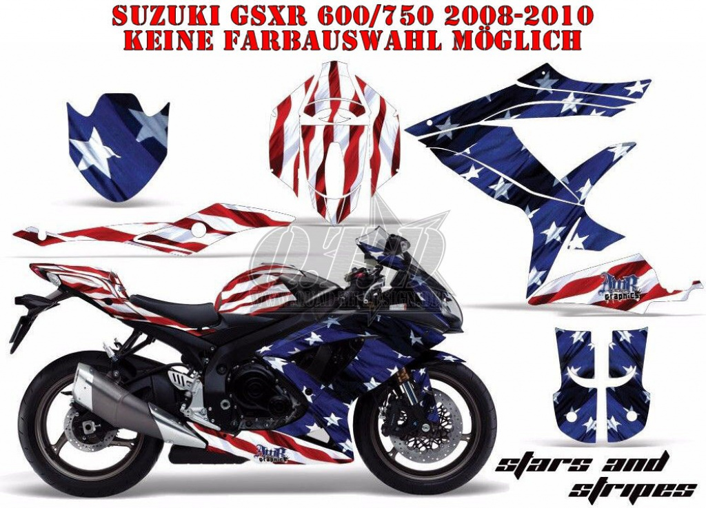 Stars and Stripes für Suzuki GSXR 600/750 2008-2010