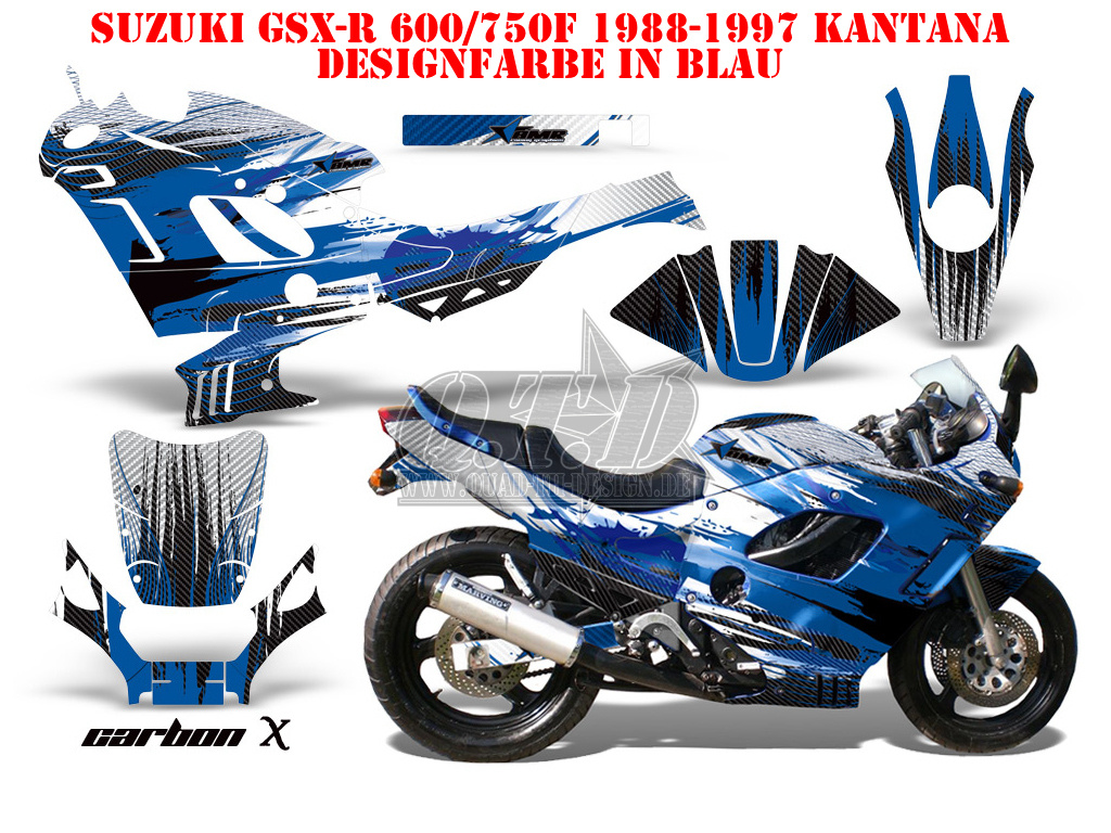 Carbon-X Blue for Suzuki GSXR 600F/750F Katana 88-97