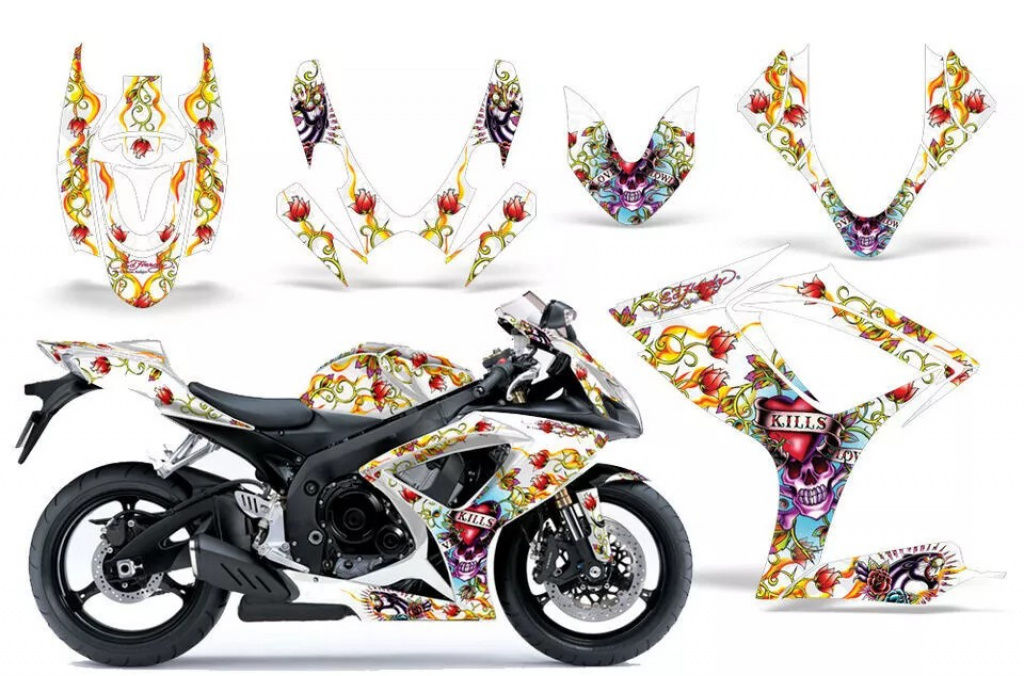 Ed-Hardy - LoveKills White for Suzuki GSXR 600/750 2006-2007