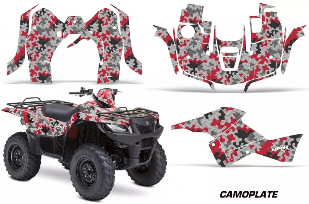 Camoplate Rot für Suzuki KingQuad LT-A 500/700/750 AXI bis 2018