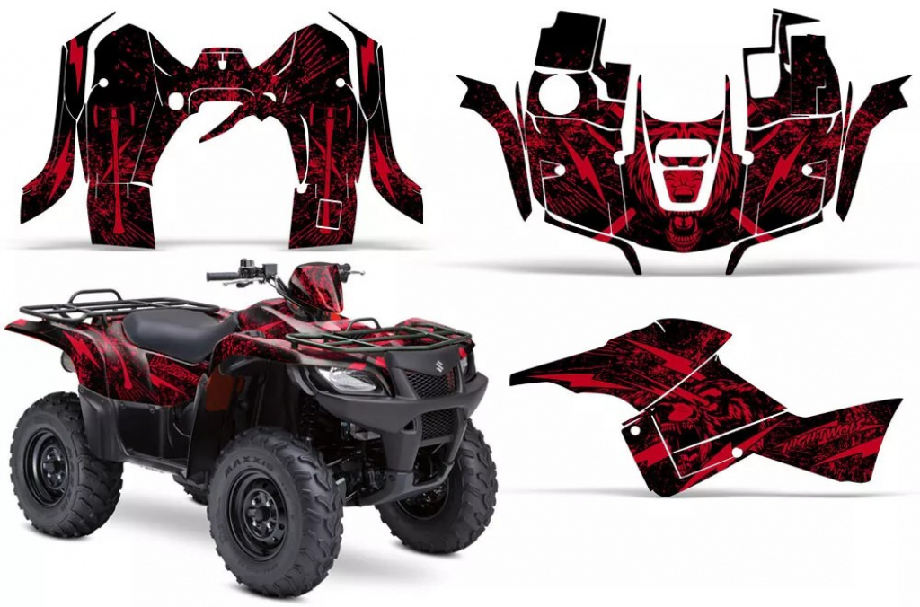 Nightwolf Rot für Suzuki KingQuad LT-A 500/700/750 AXI bis 2018