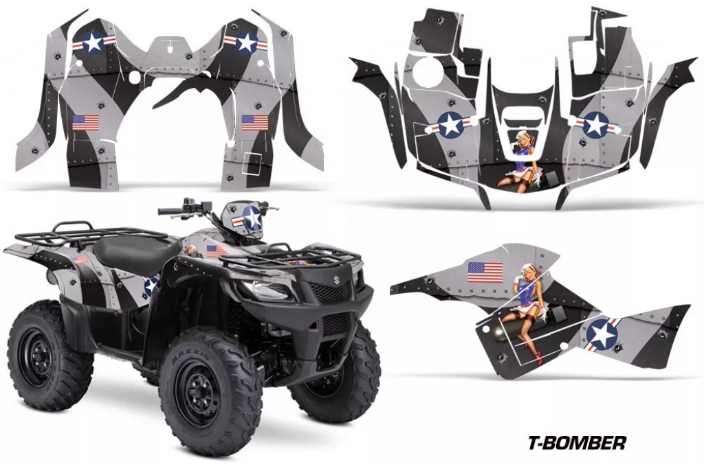 T-Bomber Schwarz für Suzuki KingQuad LT-A 500/700/750 AXI bis 2018