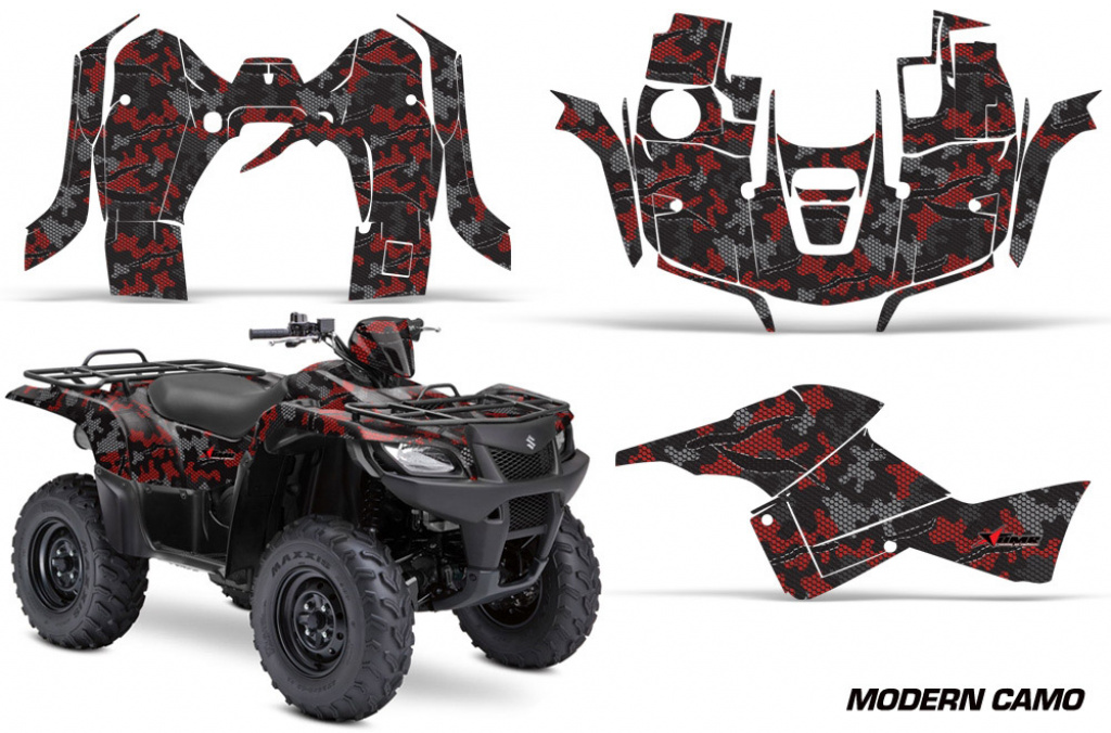 Modern Camo Rot für Suzuki KingQuad LT-A 500/700/750 AXI bis 2018
