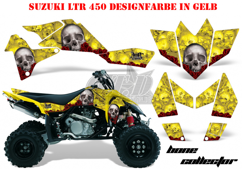 Bone Collector Gelb für Suzuki LTR 450