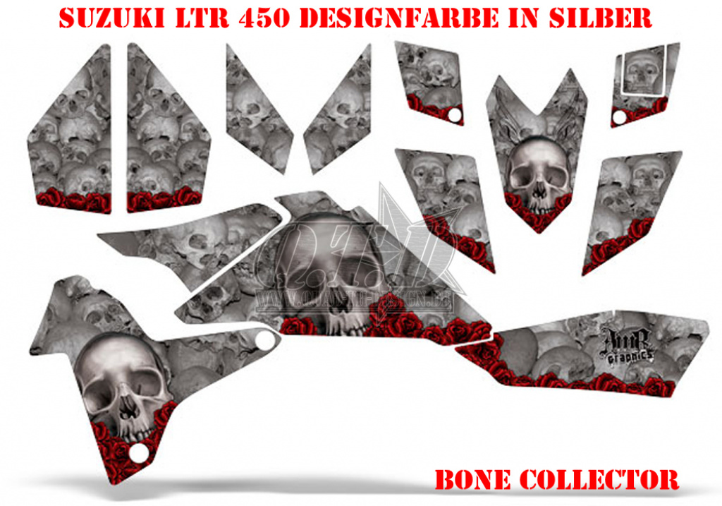 Bone Collector Silber für Suzuki LTR 450