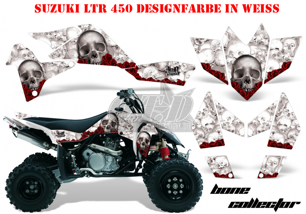 Bone Collector Weiß für Suzuki LTR 450