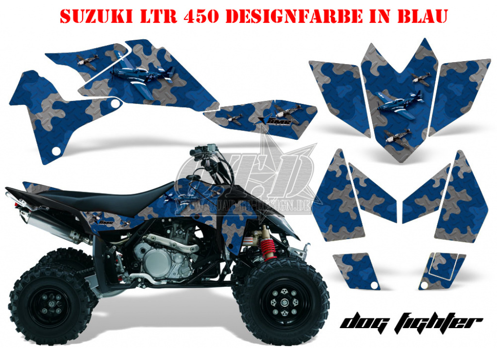 Dog Fighter Blau für Suzuki LTR 450