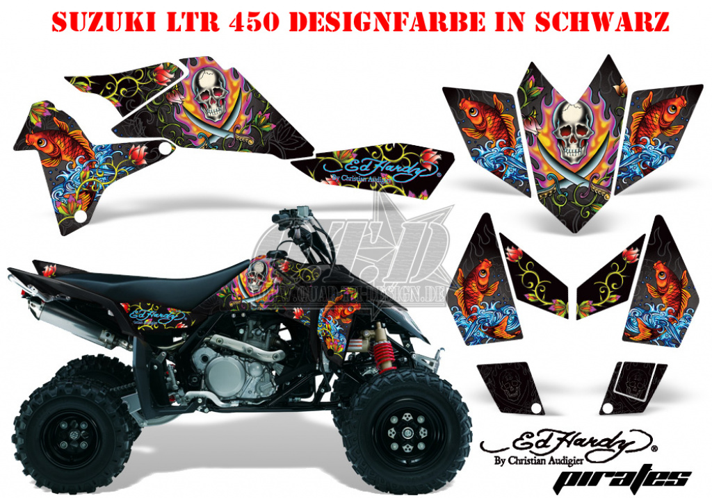 Ed-Hardy - Pirates Schwarz für Suzuki LTR 450