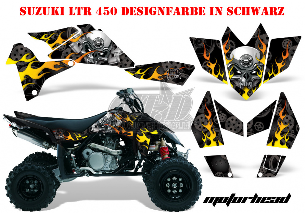 Motorhead Schwarz für Suzuki LTR 450