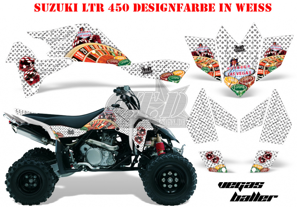 Vegas Baller Weiß für Suzuki LTR 450