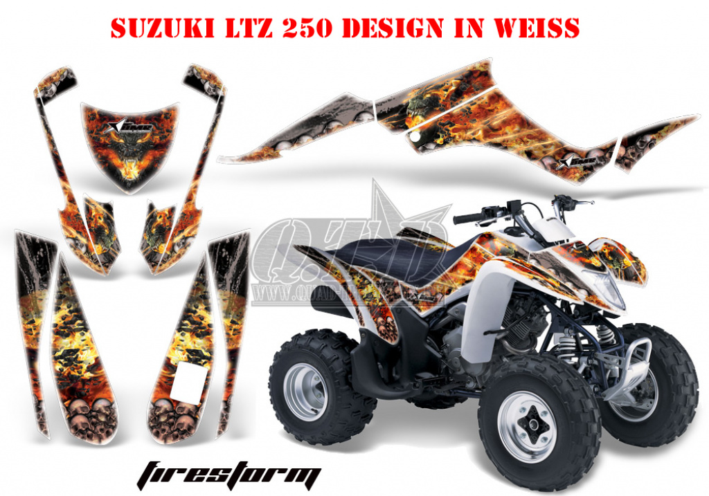 Firestorm Weiß für Suzuki LTZ 250