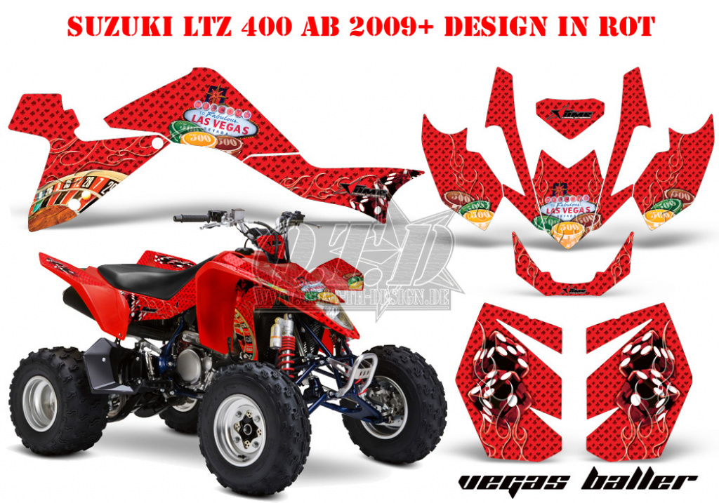 Vegas Baller Rot für Suzuki LTZ 400 2009+