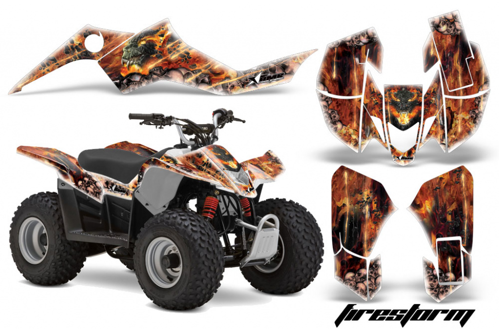 Firestorm Weiß für Suzuki LTZ 50