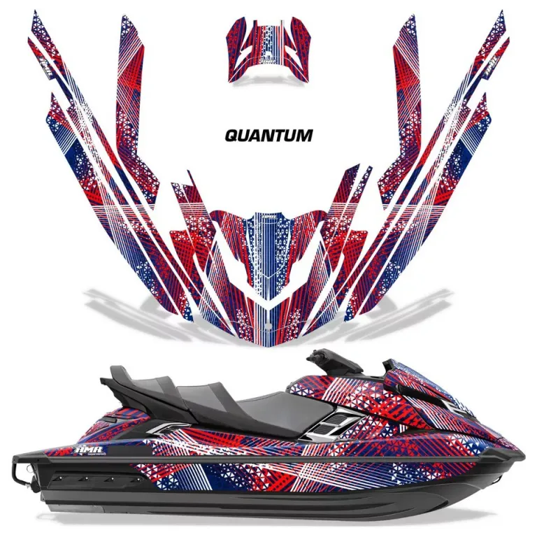 Quantum Background = Blue, Design color = Red for Yamaha FX Cruiser SVHO 2012-2018