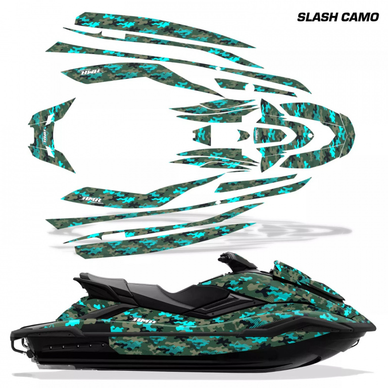 Slash Camo Teal Blau für Yamaha FX Cruiser SVHO 2019-2021