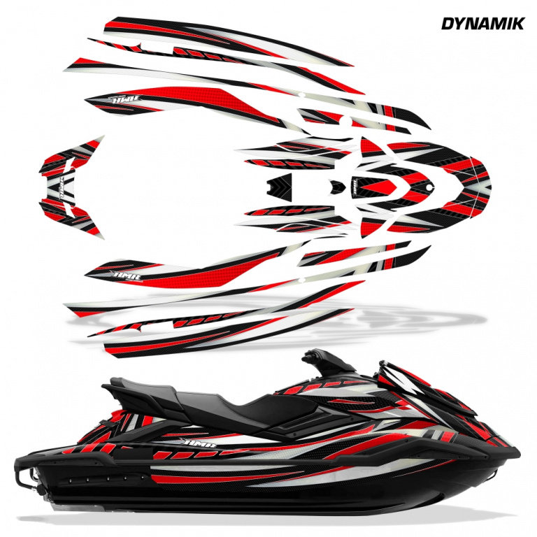 Dynamik Hintergrund = Schwarz, Designfarbe = Rot für Yamaha FX Cruiser SVHO 2019-2021