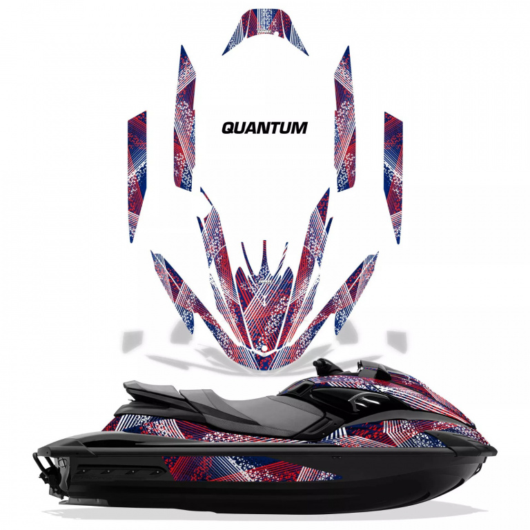 Quantum Background = Blue, Design color = Red for Yamaha FZR 2009-2016