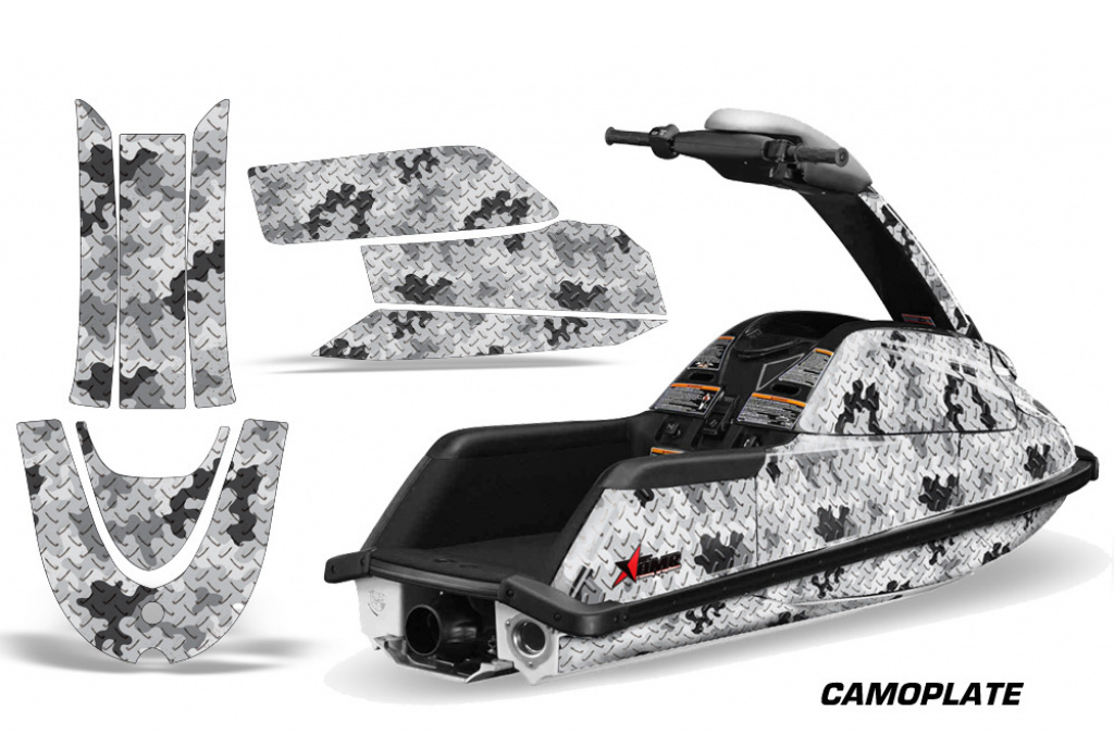 Camoplate Silber für Yamaha Superjet Freestyle (Runde Nase)