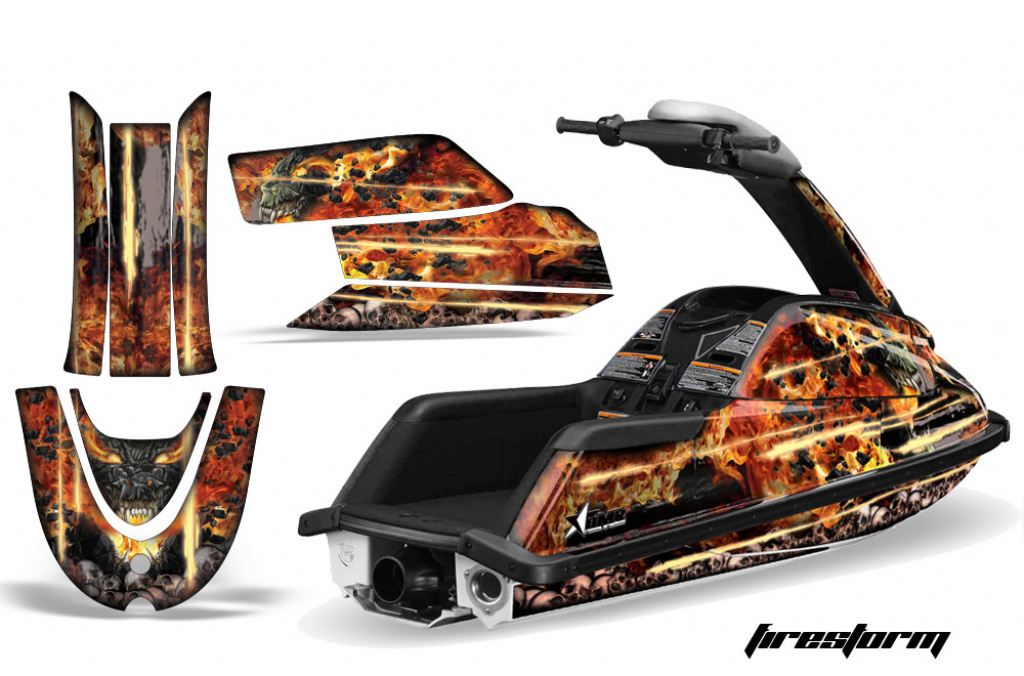 Firestorm Schwarz für Yamaha Superjet Freestyle (Runde Nase)