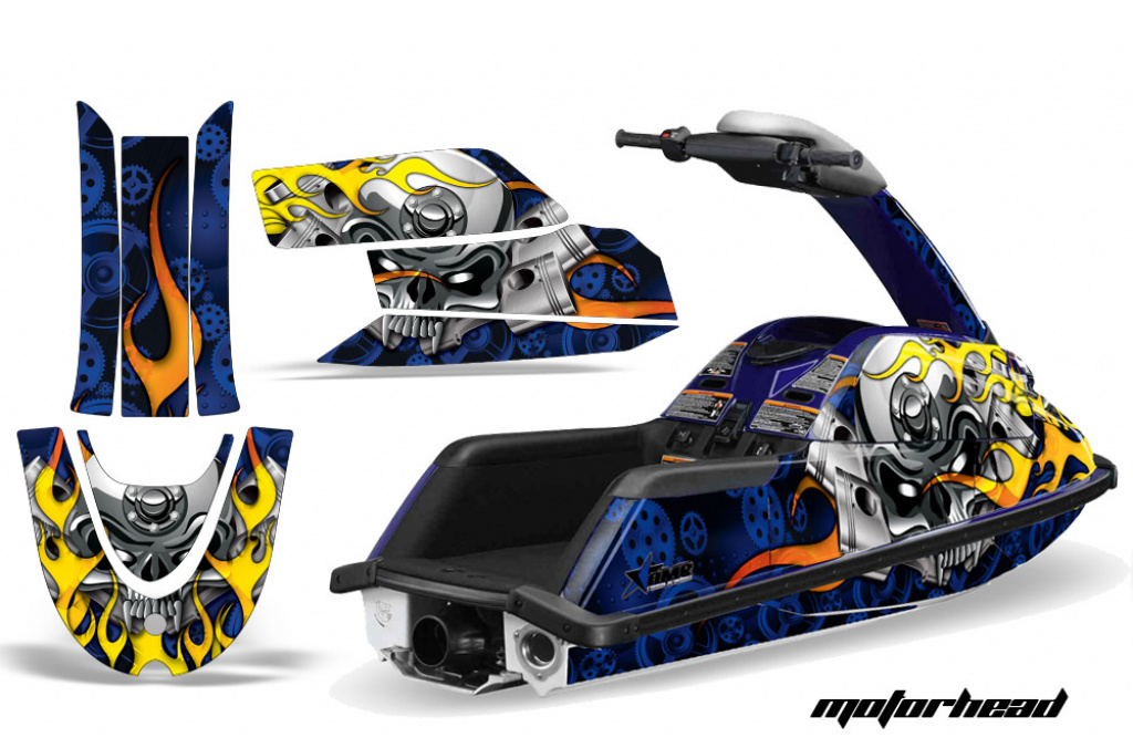Motorhead Blau für Yamaha Superjet Freestyle (Runde Nase)