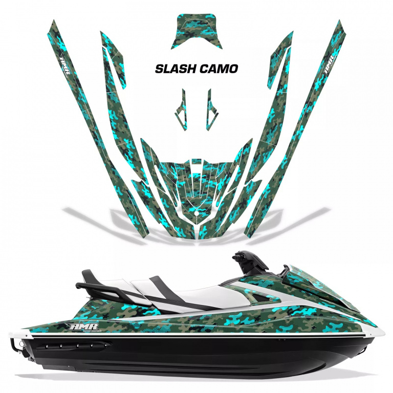 Slash Camo Teal Blau für Yamaha VX Cruiser/VX Deluxe 2015-2020