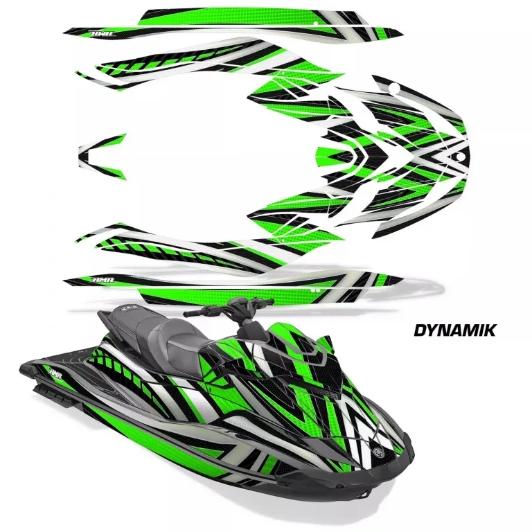 Dynamik Background = Black, Design color = Green for Yamaha WaveRunner GP 1800R 21-23