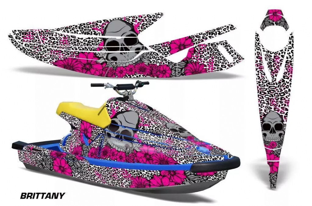 Brittany Hintergrund = Weiß, Designfarbe = Pink für Yamaha Wave Blaster 1993-1996