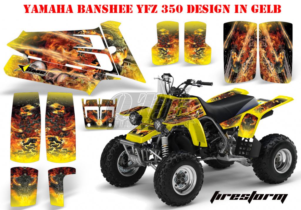 Firestorm Gelb für Yamaha Banshee YFZ 350