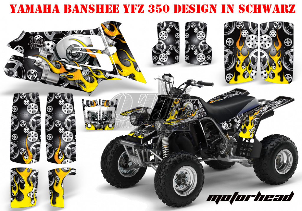 Motorhead Schwarz für Yamaha Banshee YFZ 350