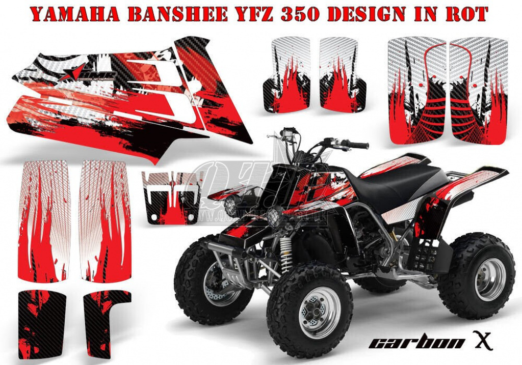 Carbon-X Rot für Yamaha Banshee YFZ 350