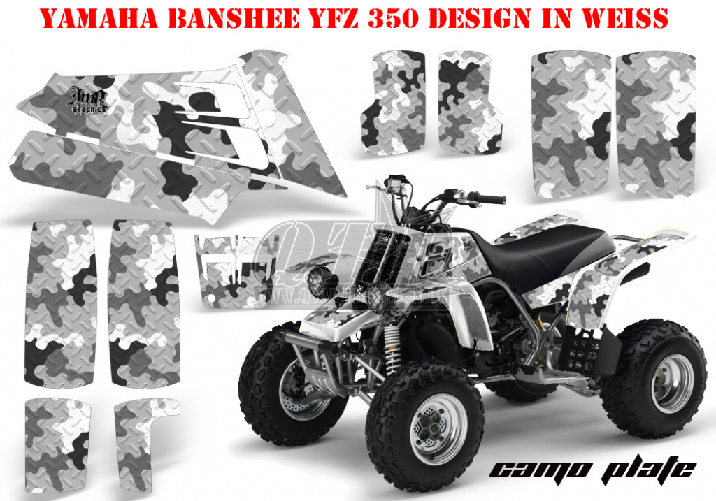 Camoplate Weiß für Yamaha Banshee YFZ 350