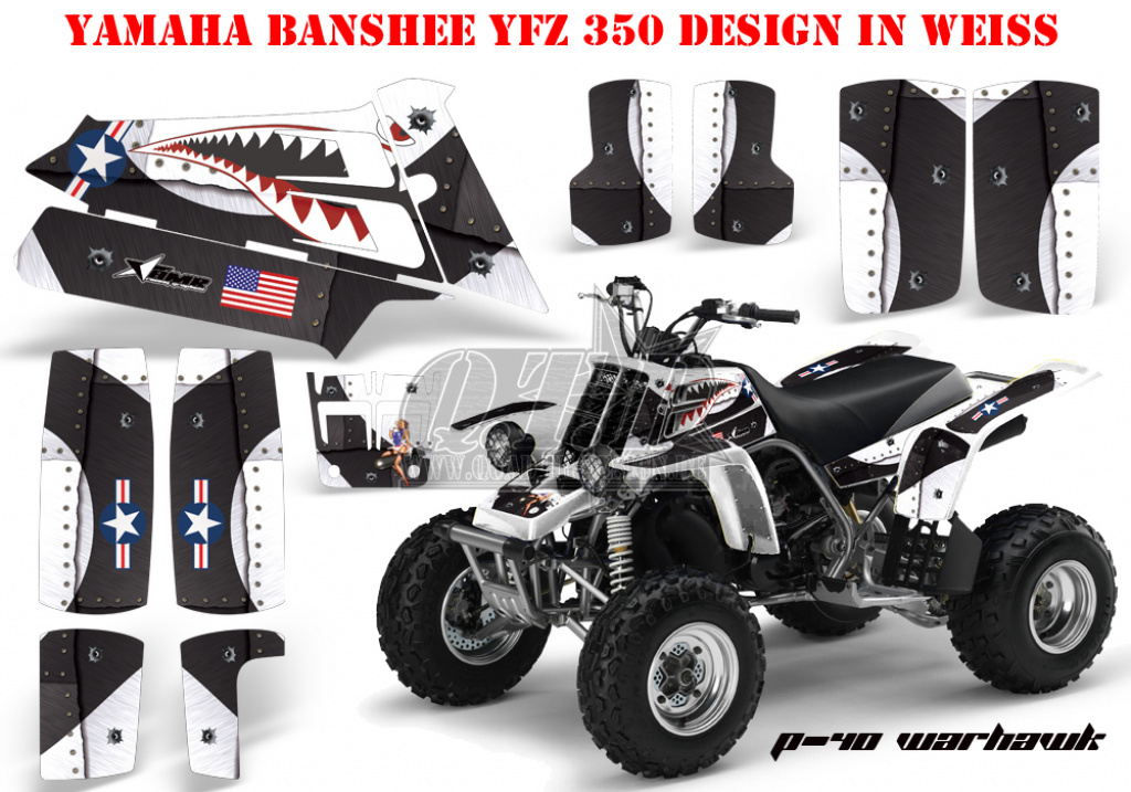P40-Warhawk Weiß für Yamaha Banshee YFZ 350