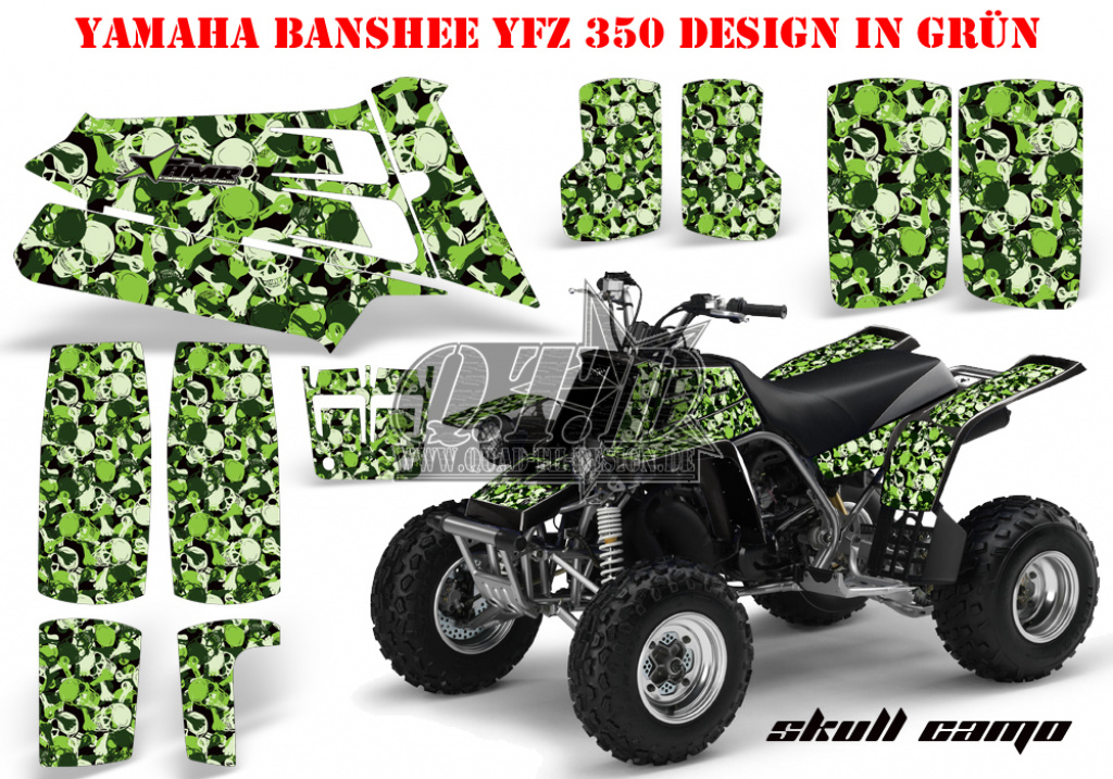 Skull Camo Grün für Yamaha Banshee YFZ 350